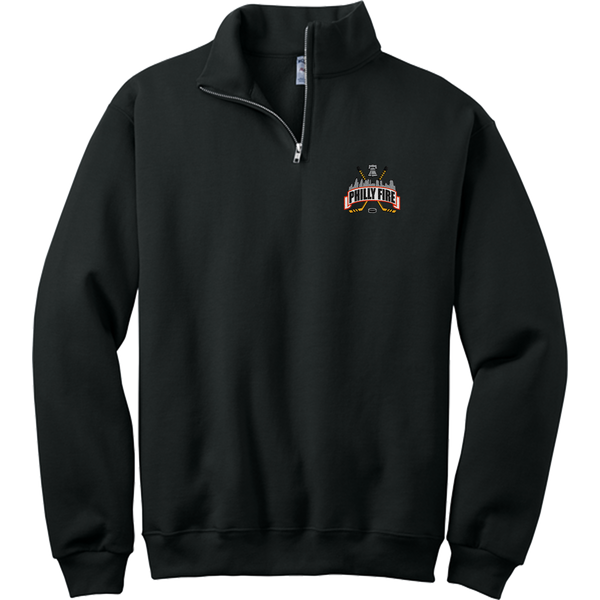 Philly Fire NuBlend 1/4-Zip Cadet Collar Sweatshirt