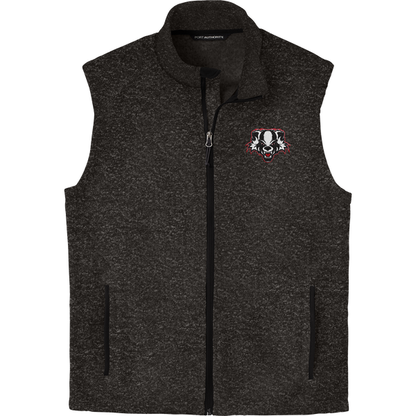 Scary Badgers Sweater Fleece Vest